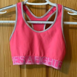 Breast cancer awareness sports bra